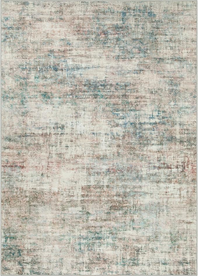 4x6 Area Rugs Washable Rug: Modern Abstract Living Room Rug Soft Anti-Skid Thin - Image 8