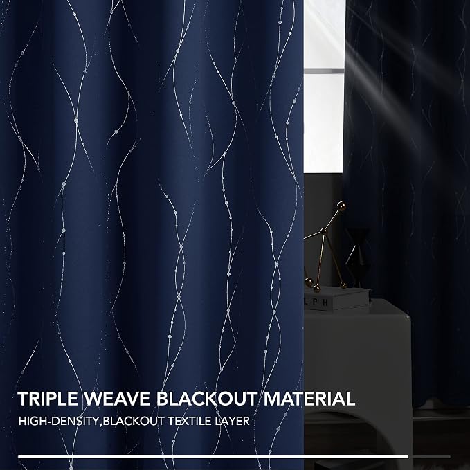 Deconovo Blackout Curtains, Thermal Insulated Noise‑Reducing Grommet Drapes - Image 9