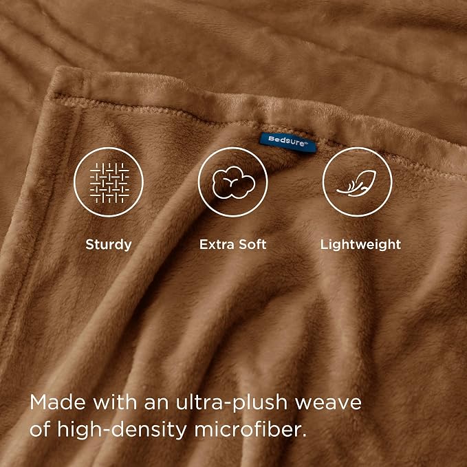 Bedsure GentleSoft Orange Throw Blanket - Image 4