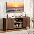 VINGLI 57.8" Fluted TV Stand for TVs up to 70 Inch, Mid-Century Modern by VINGLI