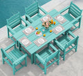 SERWALL 7-Piece Patio Table Set, Outdoor HDPE Dining Furniture by SERWALL