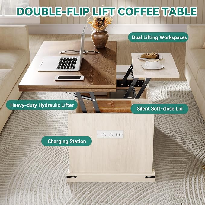 YITAHOME Lift Top Coffee Table - Image 7