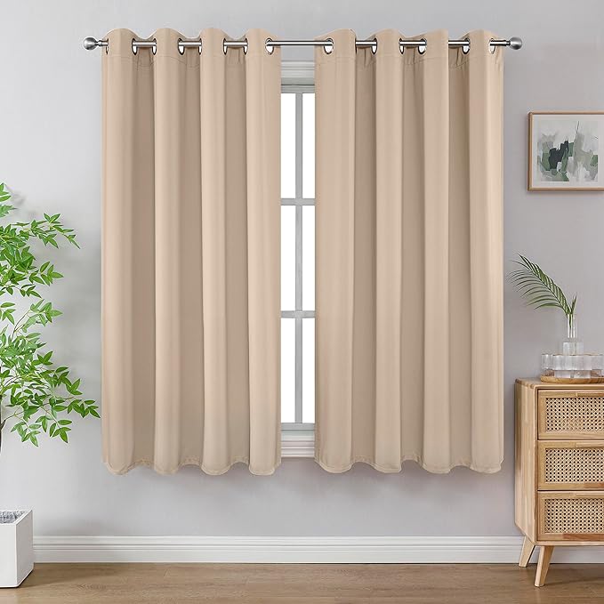 Joydeco Blackout Curtains 72 Inch Length 2 Panels Set, Thermal Insulated Long by JOYDECO