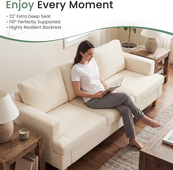 YOUDENOVA Sofa, 3 Piece Set Comfy Sofa, Loveseat & 2 3-Seater Couch - Image 5