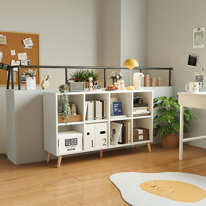 8-Cube Bookshelf 2 Tier Modern Bookcase - Image 4
