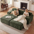 83.5" Boneless Loveseat with 2 Ottoman, Cloud Comfy Sofa Bed, Modular Sofa by Mifnas