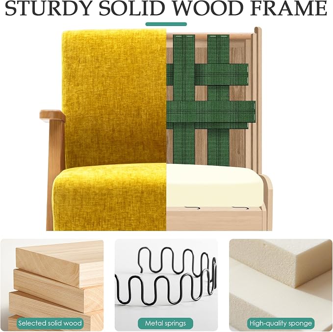 Home Accent Chair Mid Century Modern Accent Chair - Image 4