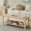 Lerliuo Boho Coffee Tables for Living Room, Rattan Center Table by Lerliuo