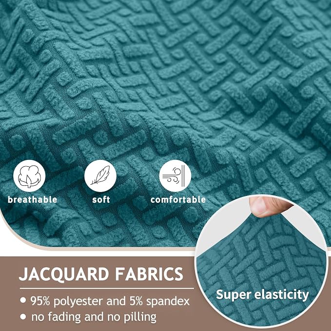 ALIECOM 100% Waterproof Recliner Sectional Couch Covers L Shape Stretch Corner - Image 5