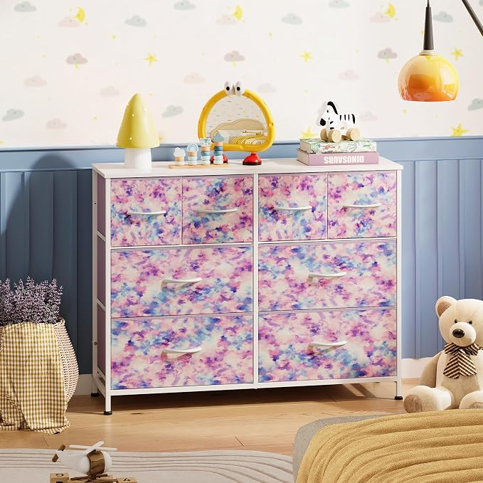 WLIVE Dresser for Bedroom with 8 Drawers, Wide Fabric Dresser for Storage and - Image 8