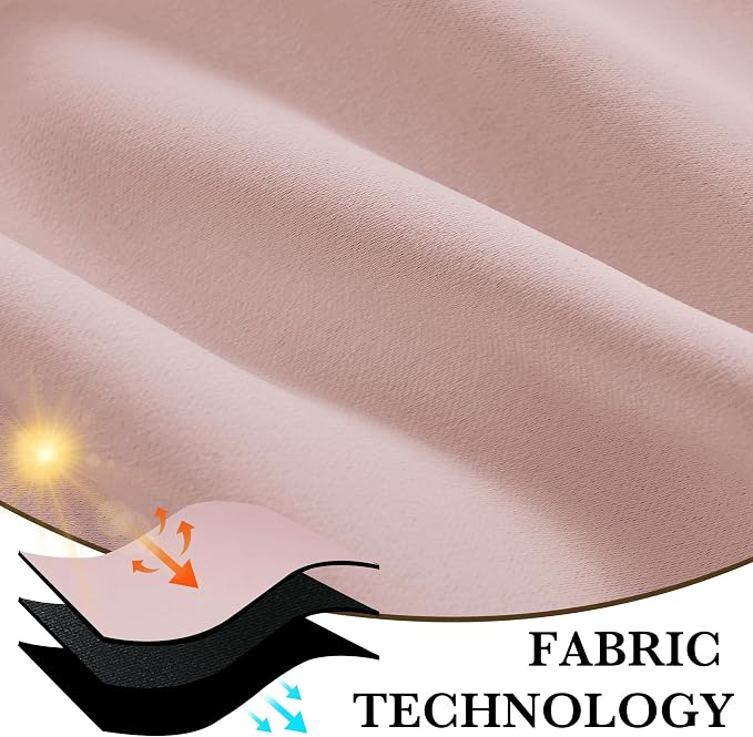 RYB HOME 100% Blackout Basement Curtains 36 inches Long, Heat & UV Blocking - Image 7