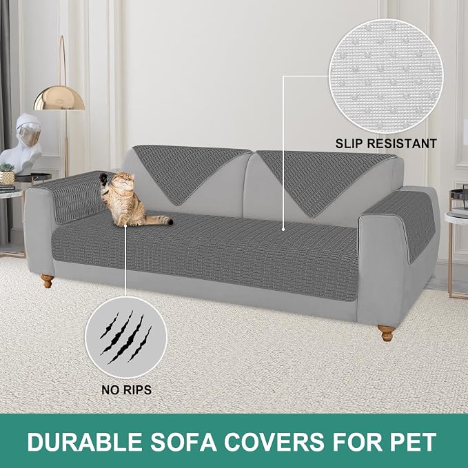 Foxdecor Couch Arm Covers Sofa Arm Cover, Arm Chair Covers Set of 2, Non-Slip - Image 5