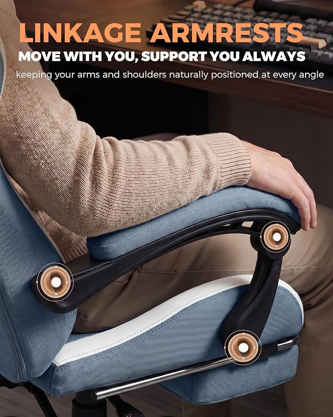 GTPLAYER Gaming Chair with Foot Rest & Pocket Spring Cushion, Ergonomic High - Image 8