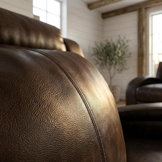 Recliner Sofa Set 3 Piece Living Room Furniture Set Couch Sectional Leather - Image 8