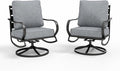 Sophia & William 2 Pieces Patio Furniture Sets Metal Sofa Chairs Patio Cushion by SophiaWilliam