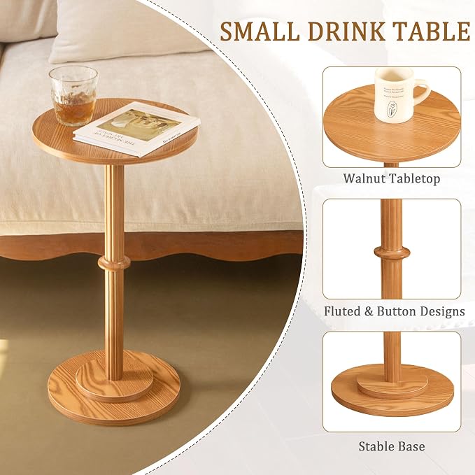 MaxSmeo Drink Table, Small Side Table - Image 4