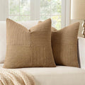 MIULEE Brown Decorative Throw Pillow Covers 18x18 Inch by MIULEE