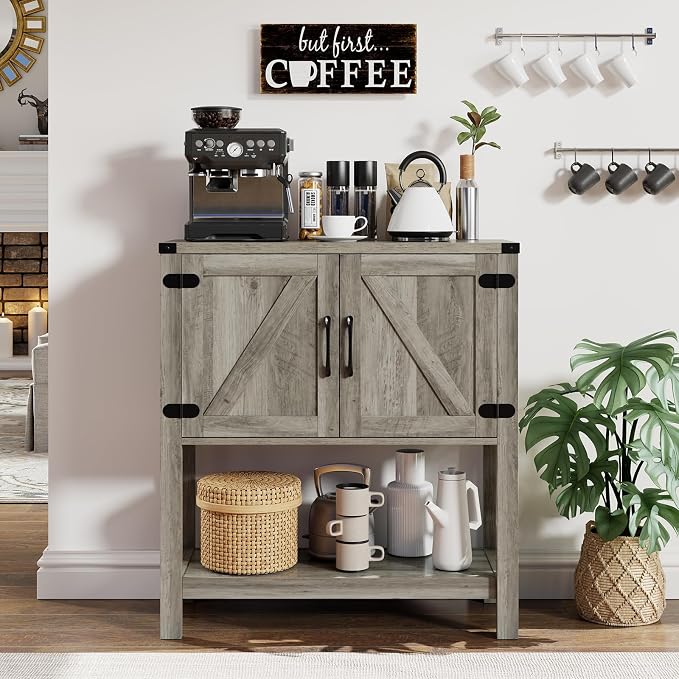 Mufico Console Table with 2-Door Cabinet Coffee Bar Cabinet Sofa Table by Mufico