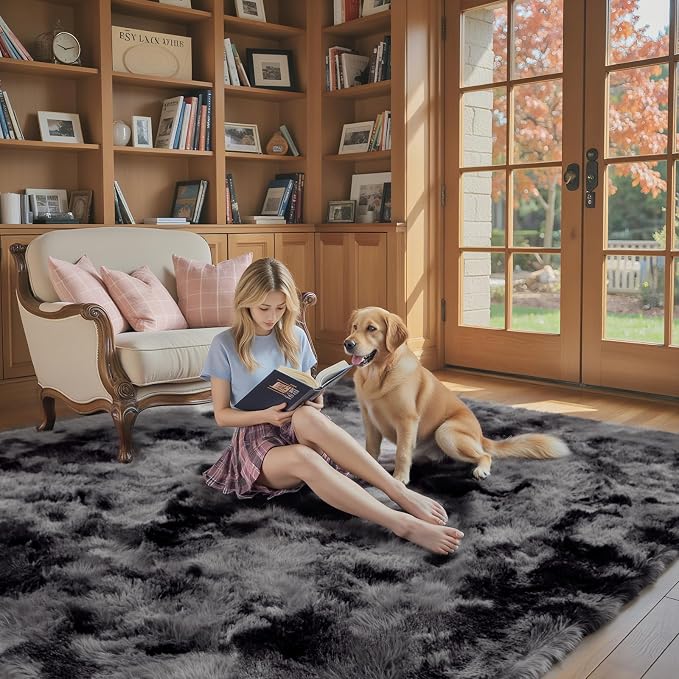 Rugs for Living Room 6x9, Alfombras para Salas Shag Large Plush Soft Area Rug - Image 4
