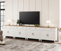 WAMPAT Farmhouse TV Stand for 85 inch TV by WAMPAT