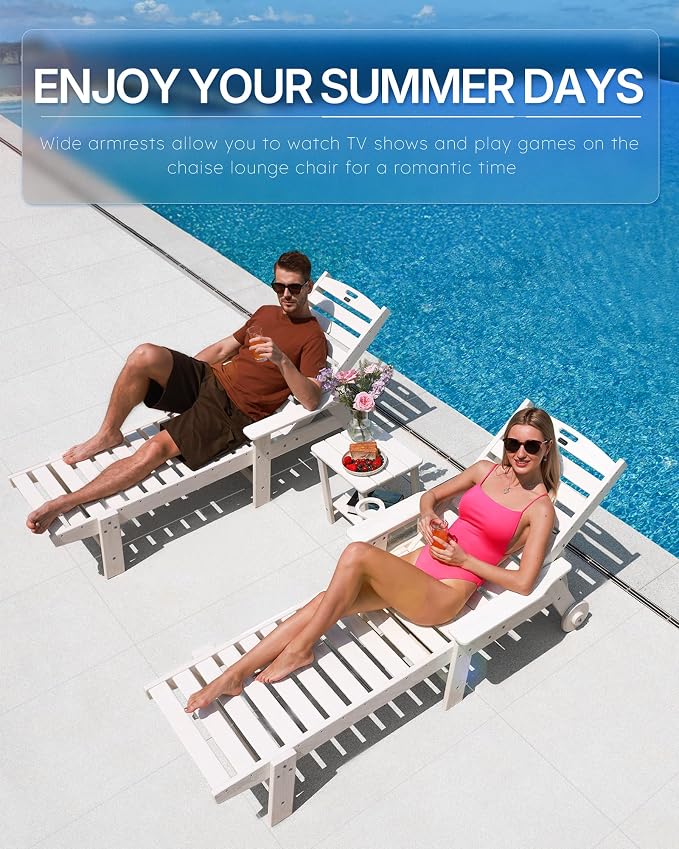 Patio Chaise Lounge Chair Outdoor - Image 3