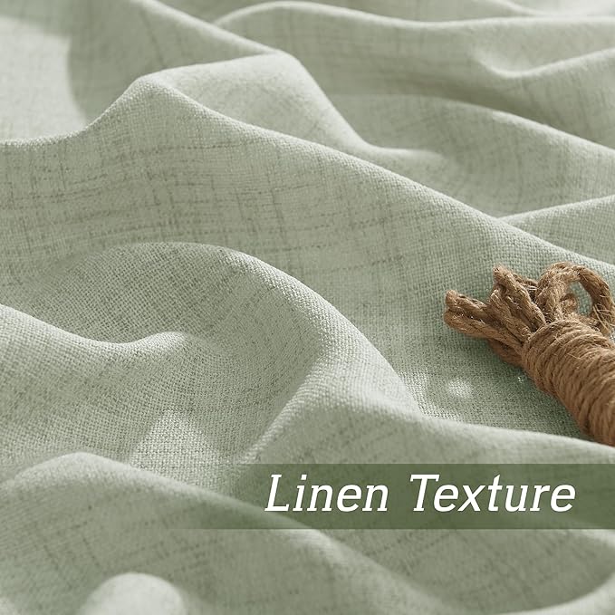 RYB HOME Linen Sheer Curtains and Drapes - Image 3