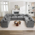 147'' Oversized U Shaped Cloud Sectional Sofa, Chenille Deep Seat Couches by WUTUTUEE
