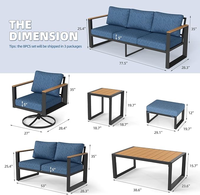 Aluminum Patio Furniture Set - Image 8