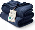 Bedsure GentleSoft Fleece Throw XL Blanket Navy by BEDSURE