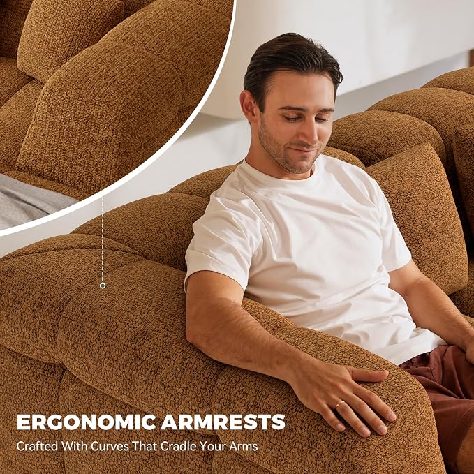 107" Boneless Couch with L - Image 7