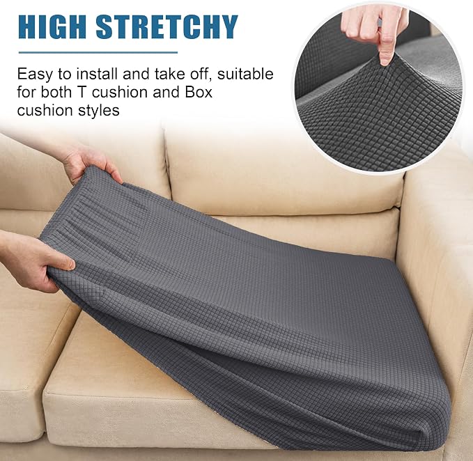 Water Repellent Single Seat Cushion Cover, Stretch Separete Backrest Cover - Image 7