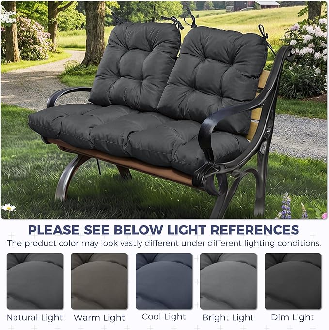 Wicker Chair Cushions of 3 Pieces, Waterproof Cushions - Image 5