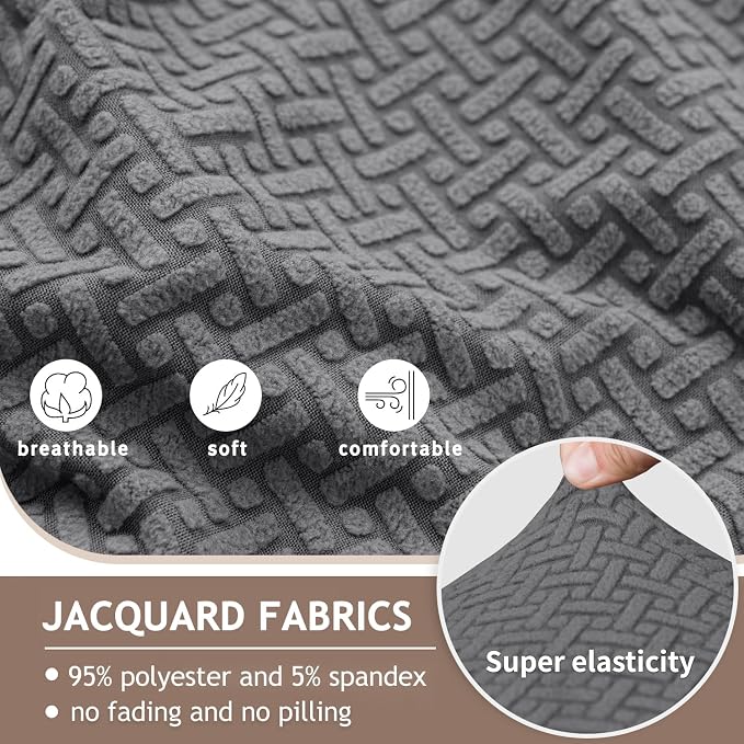 ALIECOM 100% Waterproof Recliner Sectional Couch Covers L Shape Stretch Corner - Image 5