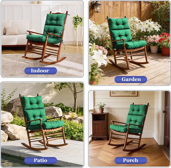 Rocking Chair Cushion, Waterproof and Fade-Resistant Adirondack Rocker Cushions - Image 5