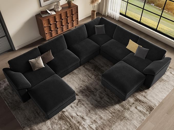 EASE MOOSE Oversized L Shaped Sectional Modular Sofa, Large U Shaped Sectional - Image 4