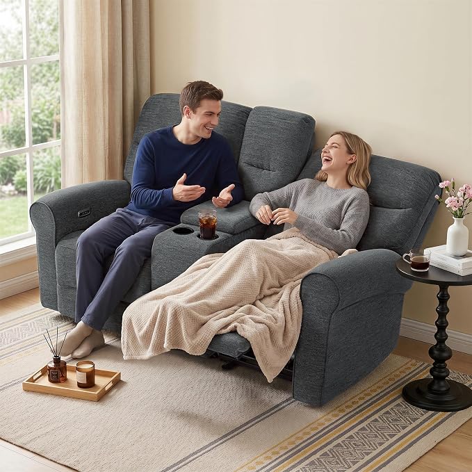MCombo 78.3" Wall Hugger Power Loveseat Recliner Sofa - Image 2