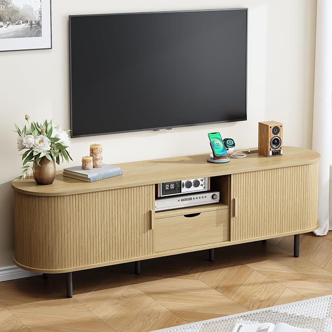 ONBRILL 69" TV Stand with Power Outlet by ONBRILL