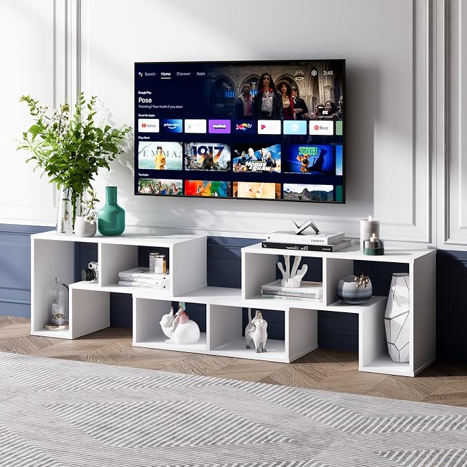 Tangkula 3 Pieces Console TV Stand, Free-Combination Entertainment Center - Image 2