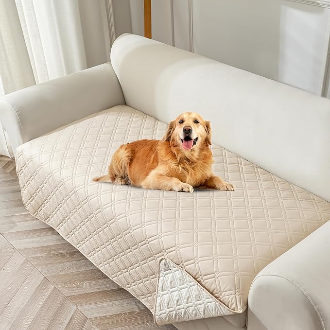Genina Waterproof Couch Cover, Washable Anti-Slip 86.6 inch Sofa Covers by Genina