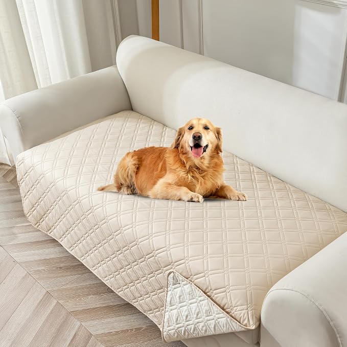 Genina Waterproof Couch Cover, Washable Anti-Slip 78inch Sofa Covers by Genina