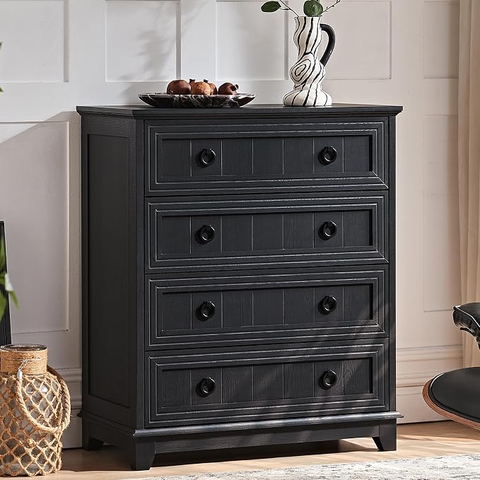 Joaxswe Farmhouse 4 Drawer Dresser - Image 4