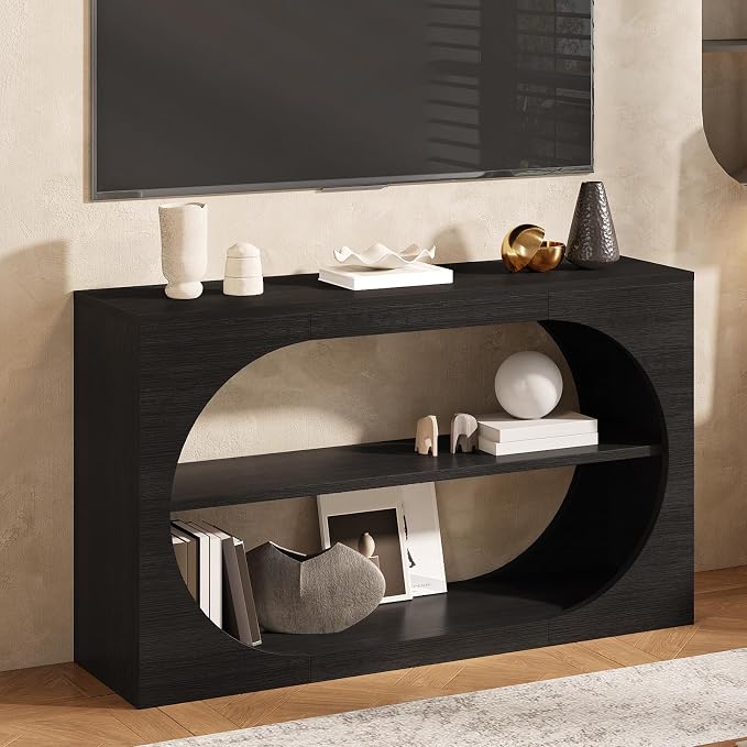 55-Inch Entryway Table with Storage, 3-Tier Console Tables, Behind Couch Table - Image 9