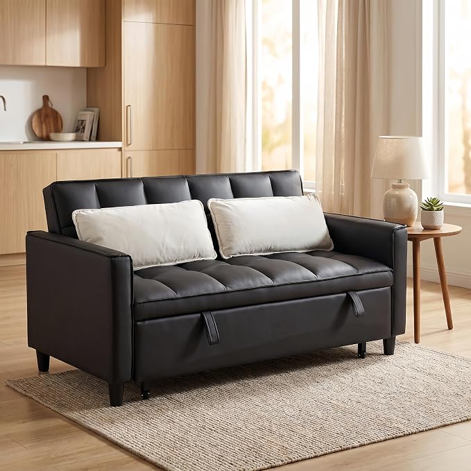 3 in 1 Convertible Sofa Bed, Loveseat Sleeper Sofa - Image 6