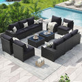Aoxun Patio Furniture Set, Widen Armrests Wicker Outdoor Sectional by Aoxun