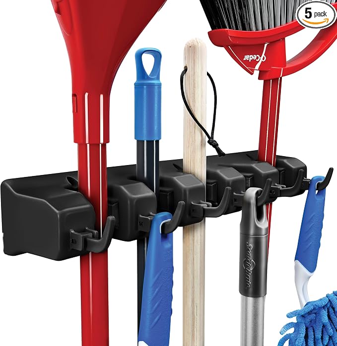 Mop and Broom Holder Wall Mount by HOMEIT
