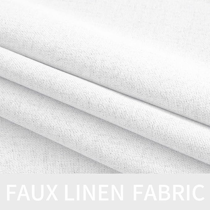 MIULEE 100% Blackout Linen Textured Curtains - Image 5