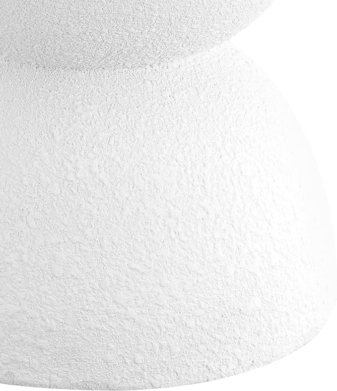 JONATHAN Y Greta Hourglass 18" White Frosted Outdoor Side Table and Stool - Image 8