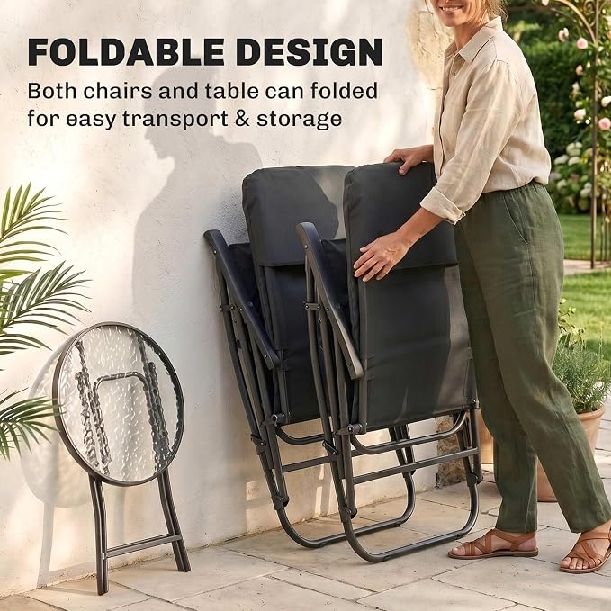 Outsunny 3 Piece Outdoor Patio Furniture Set - Image 4