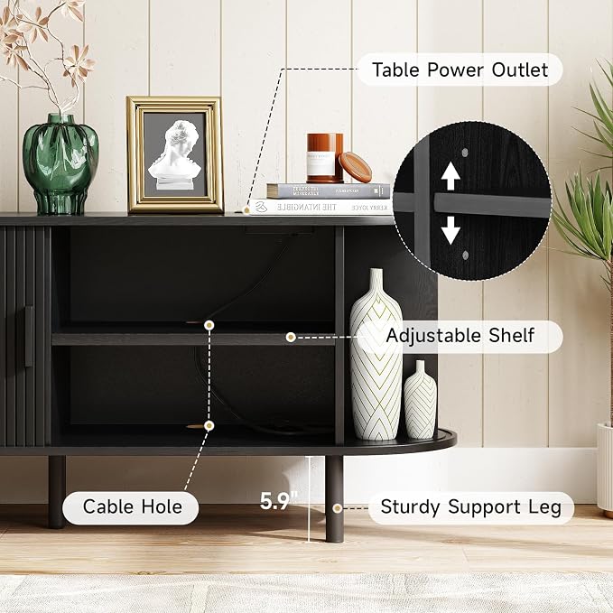 ONBRILL 70.8" TV Stand with Power Outlet - Image 4