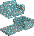MOMCAYWEX Kids Sofa, 2-in-1 Flip-Out Foam Couch, Foldable Soft Play Lounge Chair by MOMCAYWEX